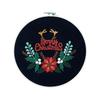 Handmade Christmas Embroidery Kit Snowman Tree Reindeer DIY Embroidery Kit Home Decor Suitable Beginners Cross Stitch Set