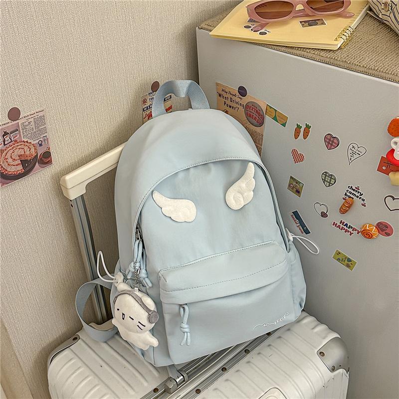 Solid Color Student Schoolbag Women's Backpack