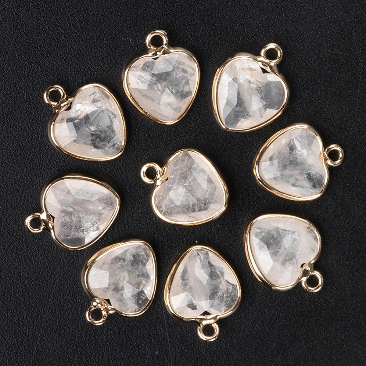 

2 шт. небольшой кулон из натурального камня амазонит в форме сердца граненый кулон для изготовления ювелирных изделий DIY ожерелье серьги аксессуар 11mm