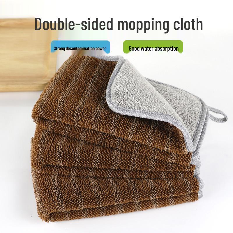 Double-Sided Thickened Mop Cloth Replacement for Flat Mop