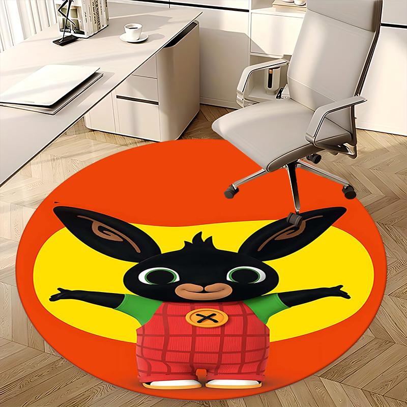 Bing Rabbit, Chair mat Round Rug Office carpet, Machine Washable, Non slip, Suitable for Living Rooms, Bedrooms