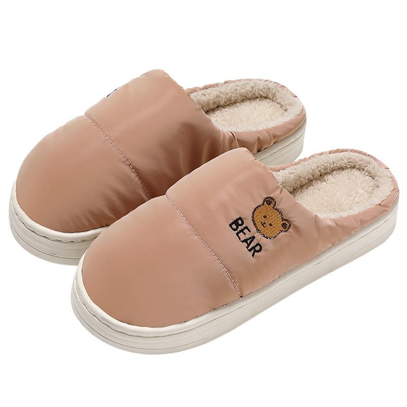 2025 new cotton slippers autumn and winter indoor home non-slip household couple slippers winter warm