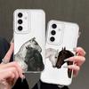 White Black Horse Case for Samsung Galaxy A57 A26 A24 A56 A25 A51 A52 A17 A54 A15 A36 A37 A55 A52 A34 A35 A14 A16 Phone Cover