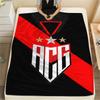 1Pc Atlético Goianiense Print Flannel Blanket High Quality Warm Comfortable Cover for All Seasons Perfect for Gifts Home Decor