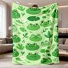Introducing The 2026 Flannel Blanket: a Charming Green Frog Design That Is Incredibly Soft And Cozy. It'S Lightweight But Strong, Perfect for Use On S