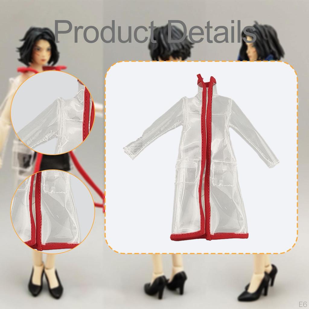 1/12 Regenmantel Kapuzenpullover Lange Jacke Cosplay Puppe Deko Figur Zubehör Trendige Miniatur