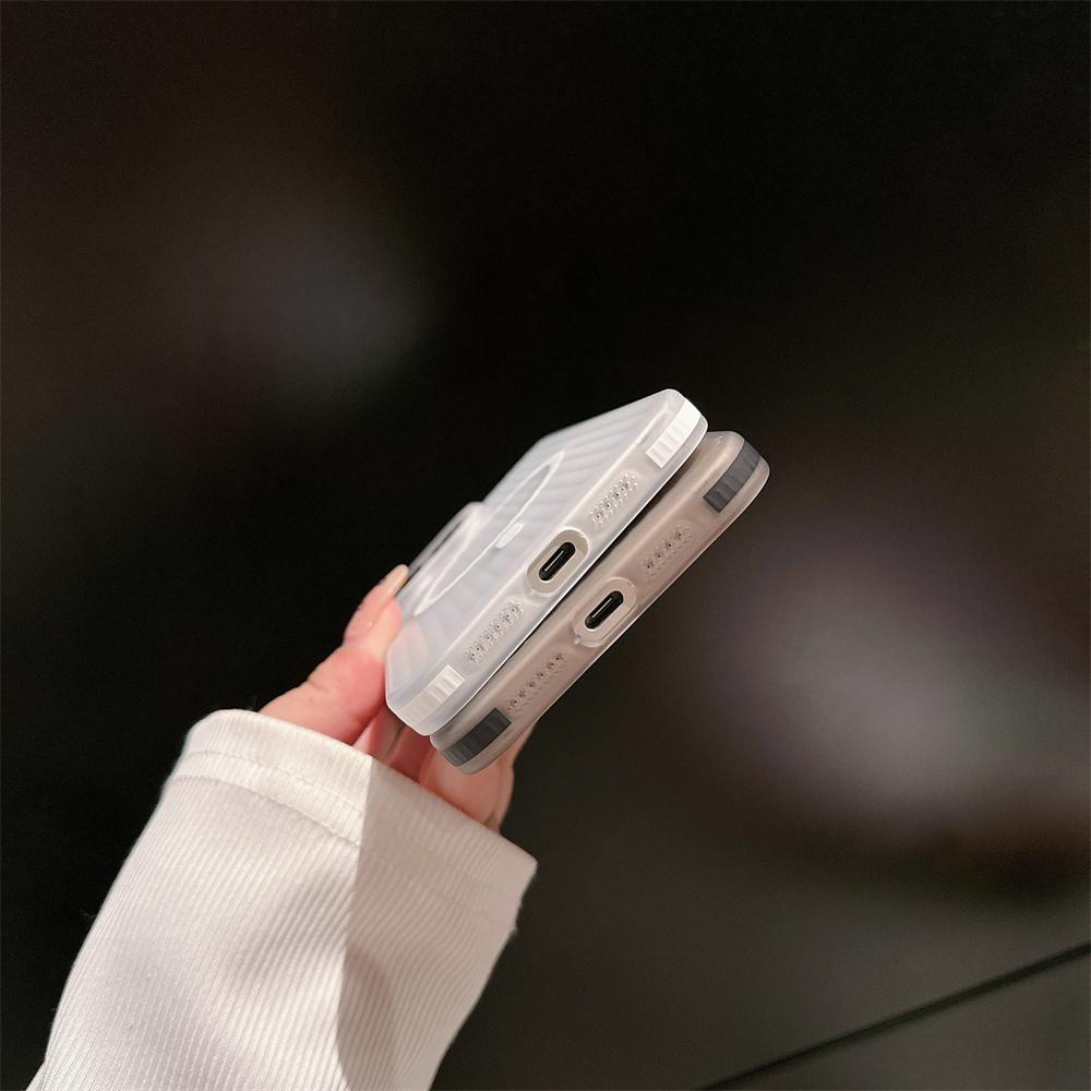 Fashion Translucent Magnetic Case For Magsafe Wireless Charging For iPhone 15 14 Plus 13 12 Pro Max Shockproof Bumper Back Cover