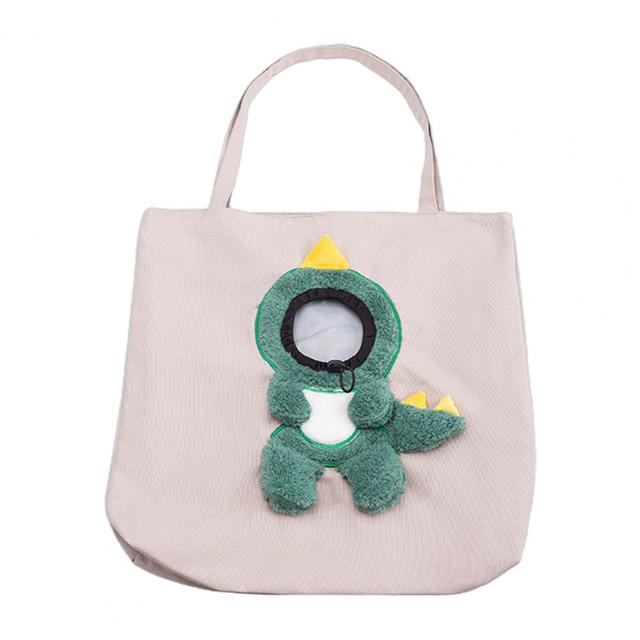 

Сумка-переноска для домашних животных Холщовая сумка через плечо Товары для домашних животных Очень мягкая дышащая очаровательная большая вместимость Регулируемая защита от побега M бежевый