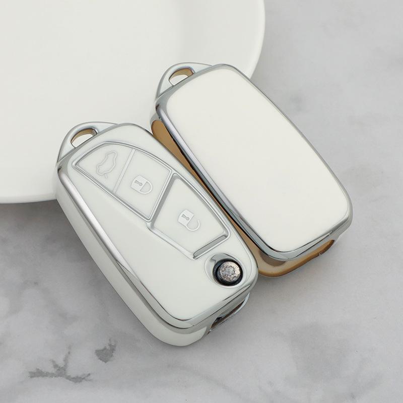 Suitable for Fiat Silver Side Car Key Case Bag Protective Case TPU Boyue 500 Grande Bondo Bravo New