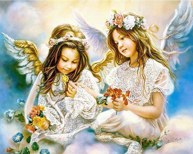 5D-Diamantstickerei zum Selbermachen, kleine Tiergeister, Bild mit Strasssteinen, Diamantmalerei, Blumen und Einhörner, Diamantmosaik, Bastelset, Heimdekoration