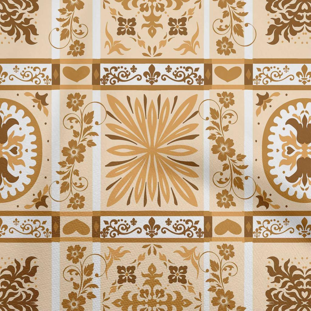 oneOone Baumwoll-Flex Dunkelrosa-Braun Stoff Asiatische Zierstoff für Bastelprojekte Dekoration Stoff Gedruckt nach Meter 40 Zoll