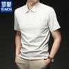 Men's Silk Linen Blend Short Sleeve Polo Shirt