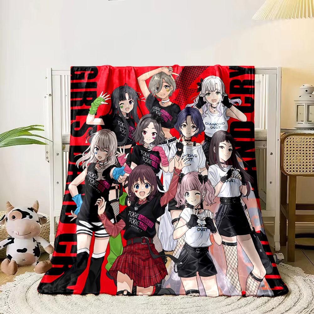 

A colorful group pose with distinct outfits and dynamic hand gestures. for all seasons blanket lunch break throw gift 80cm x 120cm