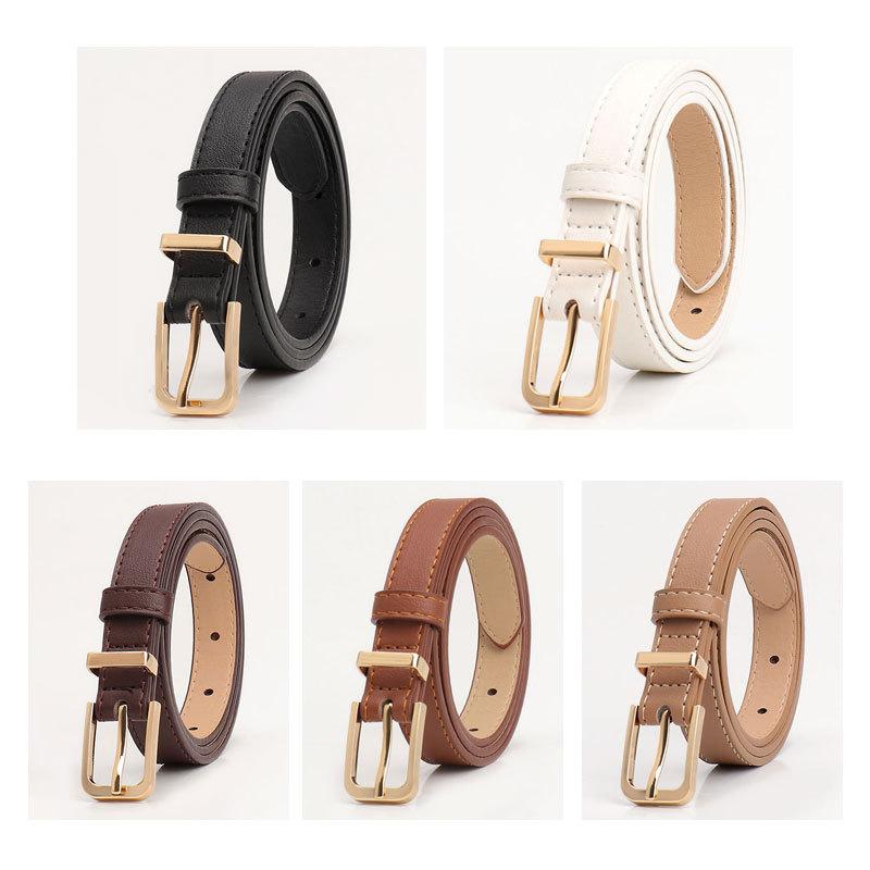 Korean Version of Ins Style Belt Women's Student Belt, Fashionable and Versatile Decorative Jeans Simple Casual Style Thin Belt