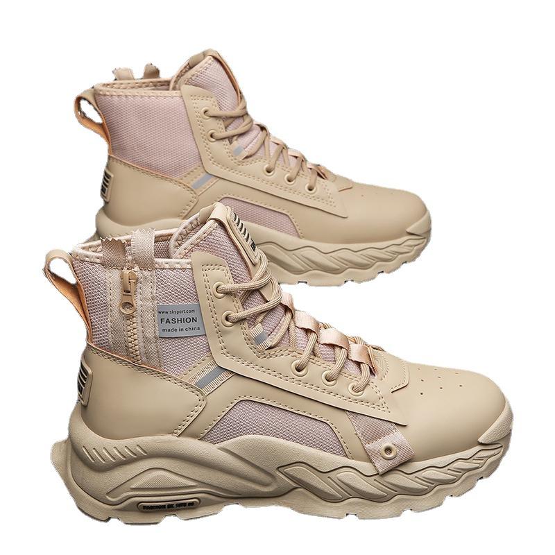 Martin boots men's autumn men's shoes high-top land combat overalls desert locomotive boots winter leather boots