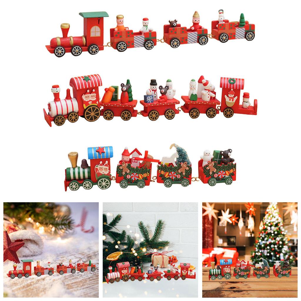 Xmas Train Ornament Table Decor Table Centerpieces Christmas Tree Decoration Train for Shop Window Outdoor Indoor Desktop Party