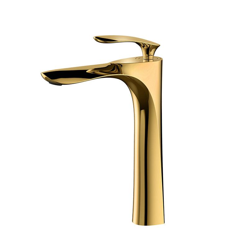 Creatieve Badkamer Wastafelkraan Enkel Gat Enkele Hendel Roségoud/Goud/Wit Warm & Koud Wastafelmengkraan Kraan Dekmontage