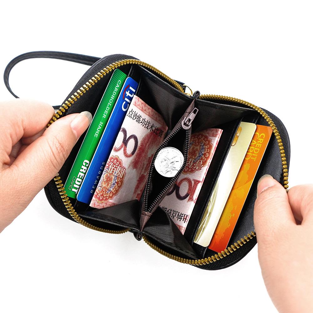 Korean Style Cartoon Cat Women's Wallet - Cute Zipper Coin Purse and Card Holder