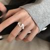 Anello Semplice Retrò Industria Pesante Argento Sterling 925 da Donna Senso di Alta Gamma Lusso Leggero Coreano Ins Vento Freddo Design di Nicchia Gioielleria