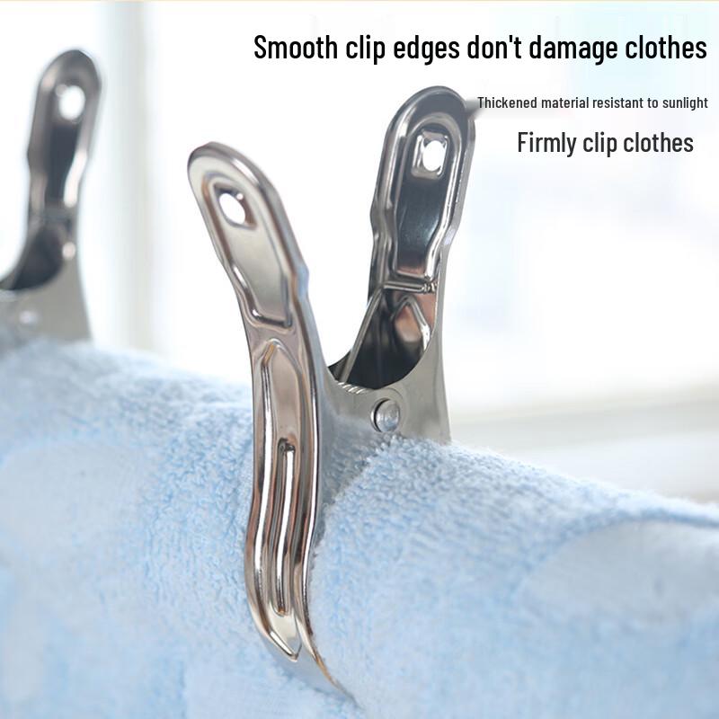Stainless Steel Extra-Large Windproof Laundry Clips
