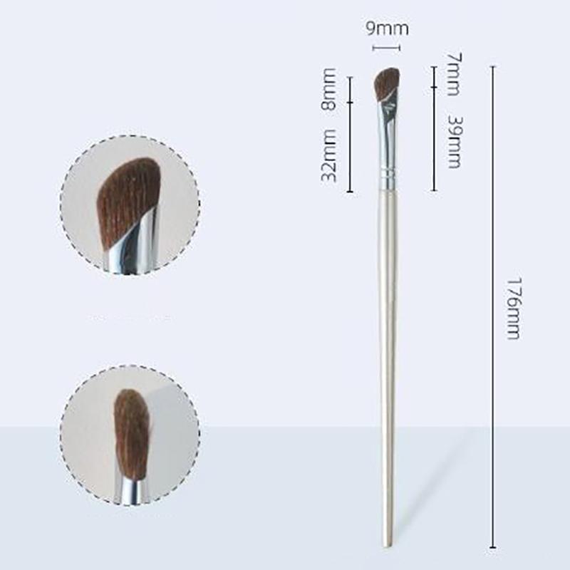 

Серповидная кисть для теней для носа со скошенным краем, мягкая угловая плоская головка, контурная кисть для носа, кисти для макияжа для растушевки, хайлайтер, румяна, косметический инструмент S