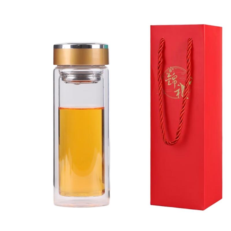 Xiaoyueya Double Wall Glass Mug Gift Set