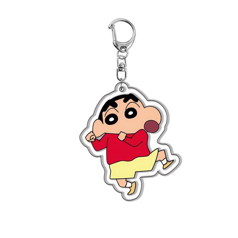 Crayon Shin-chan Acrylic Double Sided Keychain Shinnosuke Nohara Misae Nohara Cartoon Charm Anime Peripherals Cute Cartoon