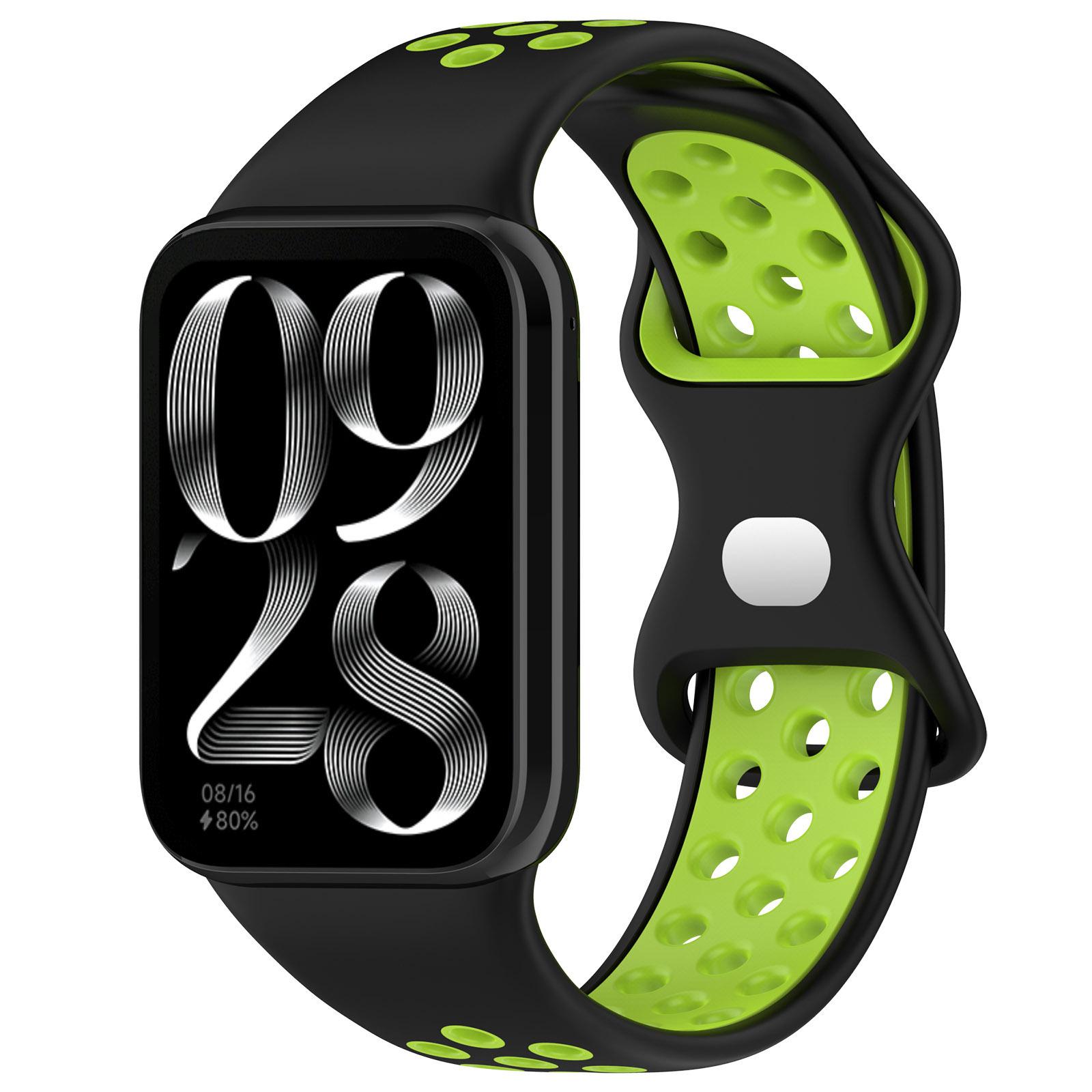 

For Xiaomi Mi 8 Pro Replacement Band Dual Color Silicone Watch Strap Grey/Yellow