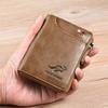 Wallet Leather Business Card Holder Zipper Purse Luxury Wallets for Men RFID Protection Purses Carteira Masculina Luxury.-A-DH