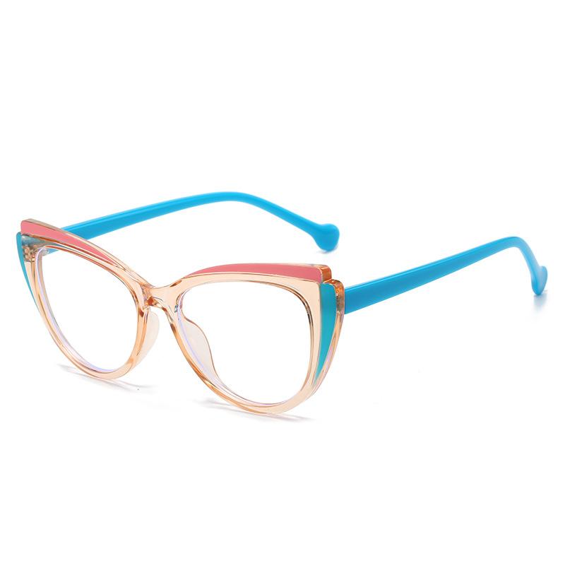 Luxury Fashionable Cat-Eye Reading Glasses Women And Men Personality Comfortable Blue Light Blocking Eyeglasses 0 To +4.0