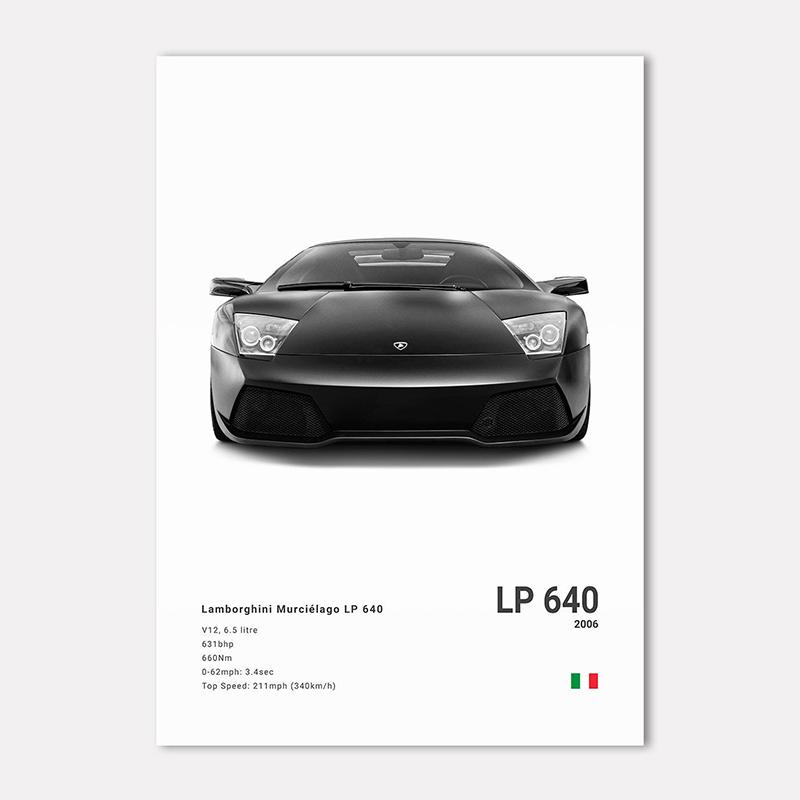 Famous Cars LP 640 Canvas Wall Art Print Poster Aventador URUS VENENO Decoration Mural Modern Home Decor Birthday Gift Unframed