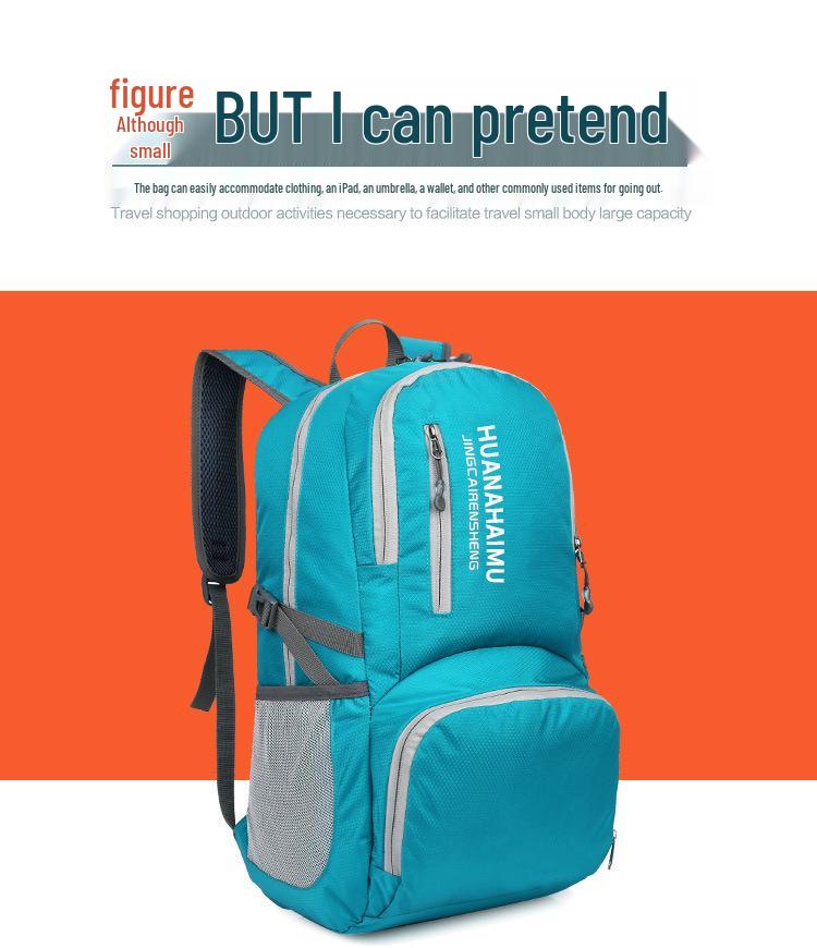 Lightweight Waterproof Outdoor Folding Daypack - Large Capacity, Foldable Hiking Backpack.