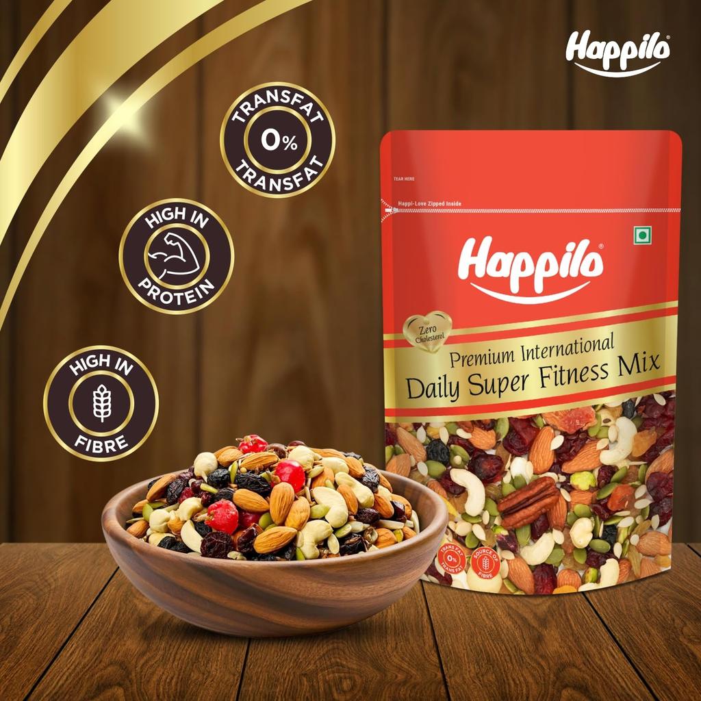 Фитнес-микс (160 г), Premium International Daily Super Fitness Mix, Happilo