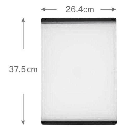 OXO Cutting Board Resin L Size 26.437.5cm Dishwasher Safe Bleach Non-Slip Moisture-Catching Groove Double-Sided NY Origin Universal Design