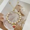 Christmas Ladybug and Bee Handmade Bracelet with Zirconium and Freshwater Pearls