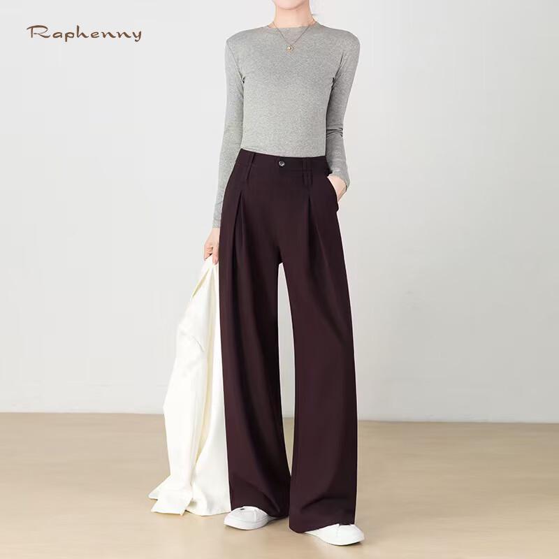 Raphenny Women s High-Waist Wide-Leg Trousers L
