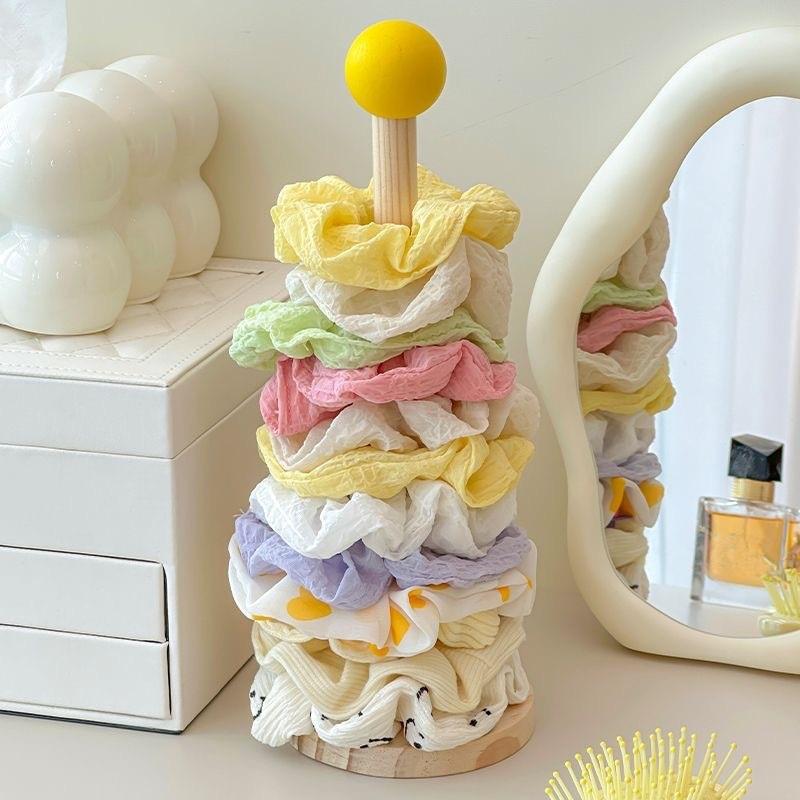 Organizzatore Scrunchies per Capelli in Legno Espositore per Elastici per Capelli Porta Braccialetti per Fasce per Capelli Scaffale Organizer per Accessori per Capelli