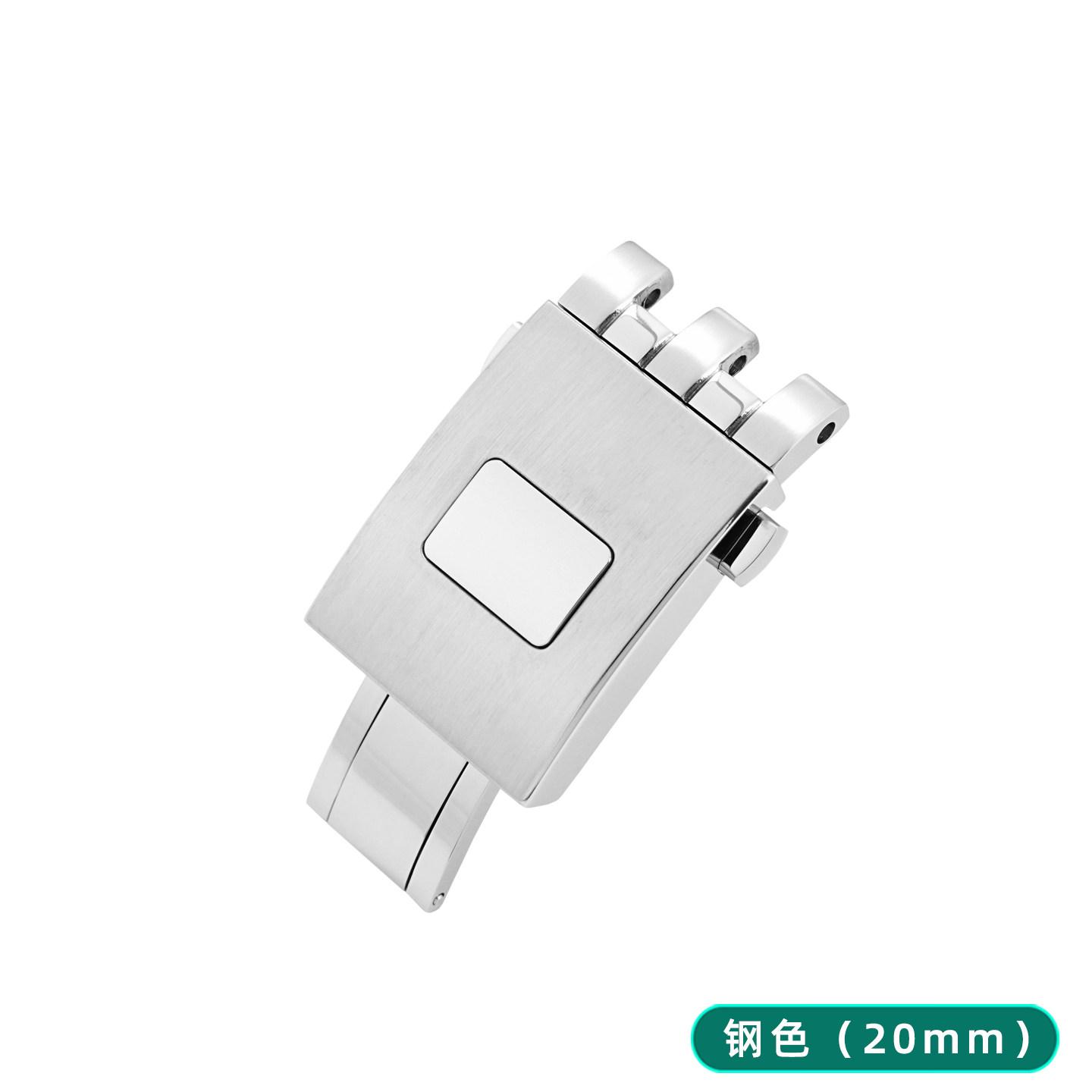 

20mm 21mm Stainless Steel Deployment Butterfly Buckle For IWC Pilot Original Male Mark 18 Steel strap Replacement Folding Clasp