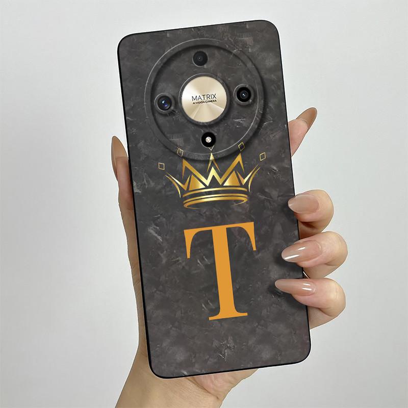 For Honor X9b Case Honor X9A Honor Magic 6 Lite Magic 5 Lite Phone Case Crown Letters Full Matte Anti Drop Soft Protective Cover