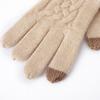 Touch Screen Gloves Cashmere Autumn and Winter New Men's and Women's Twist Pattern Warm Cycling Windproof Knitted Five Finger Extension