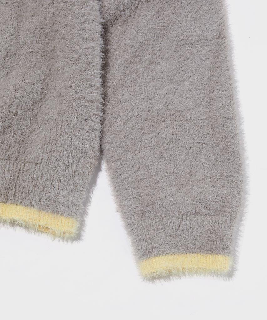 WMC Hairy Collar Knit_Neutral Grey