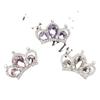 2 pieces of 26 * 36mm Korean style fashionable diamond studded alloy crown accessories DIY hair accessories bow tie snap button