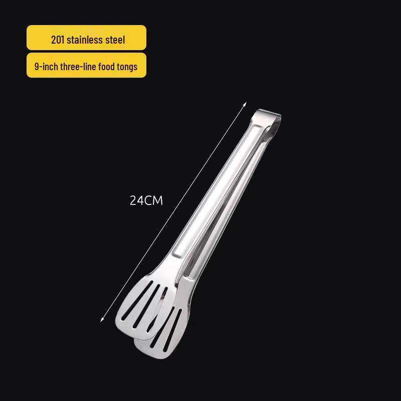 Thickened 304 Stainless Steel Multi-Purpose Tongs: Ideal for Grilling, Bread, and Steak