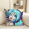 Anime M-Miku Various Sizes Square Pillow Case For Car Home Bedchamber Decor