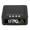 Solar Powered Car Clock 12h 24h Automobile LCD Clock with Data Temperature Display Two Alarms Fatigue Driving Alert for