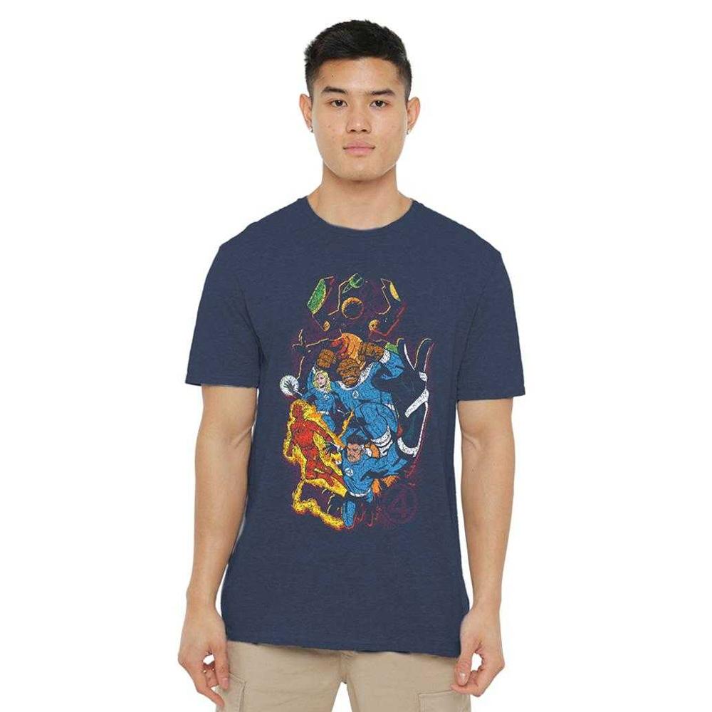 Fantastic Four Unisex Adult Cosmic Heroes & Villains T-Shirt