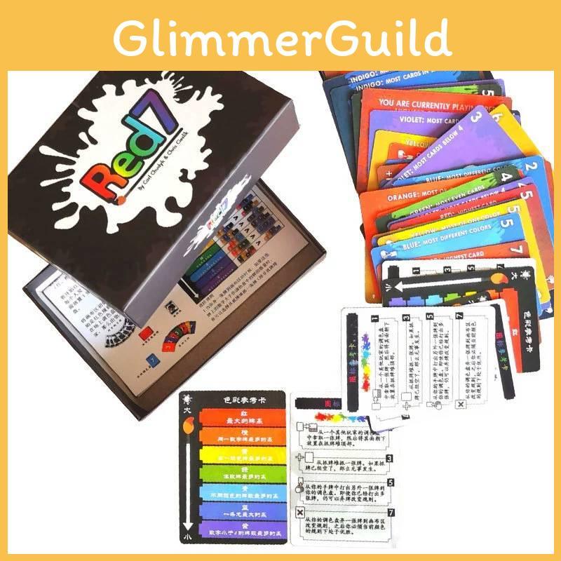 Red 7 Card Game For Gatherings With Material Ideal For Celebrations And Gifts