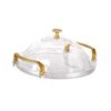 Cake Tray with Dome Serving Tray, Decorative Dessert Snack Tray Fruit Dessert Tray for Tea, Food Breakfast