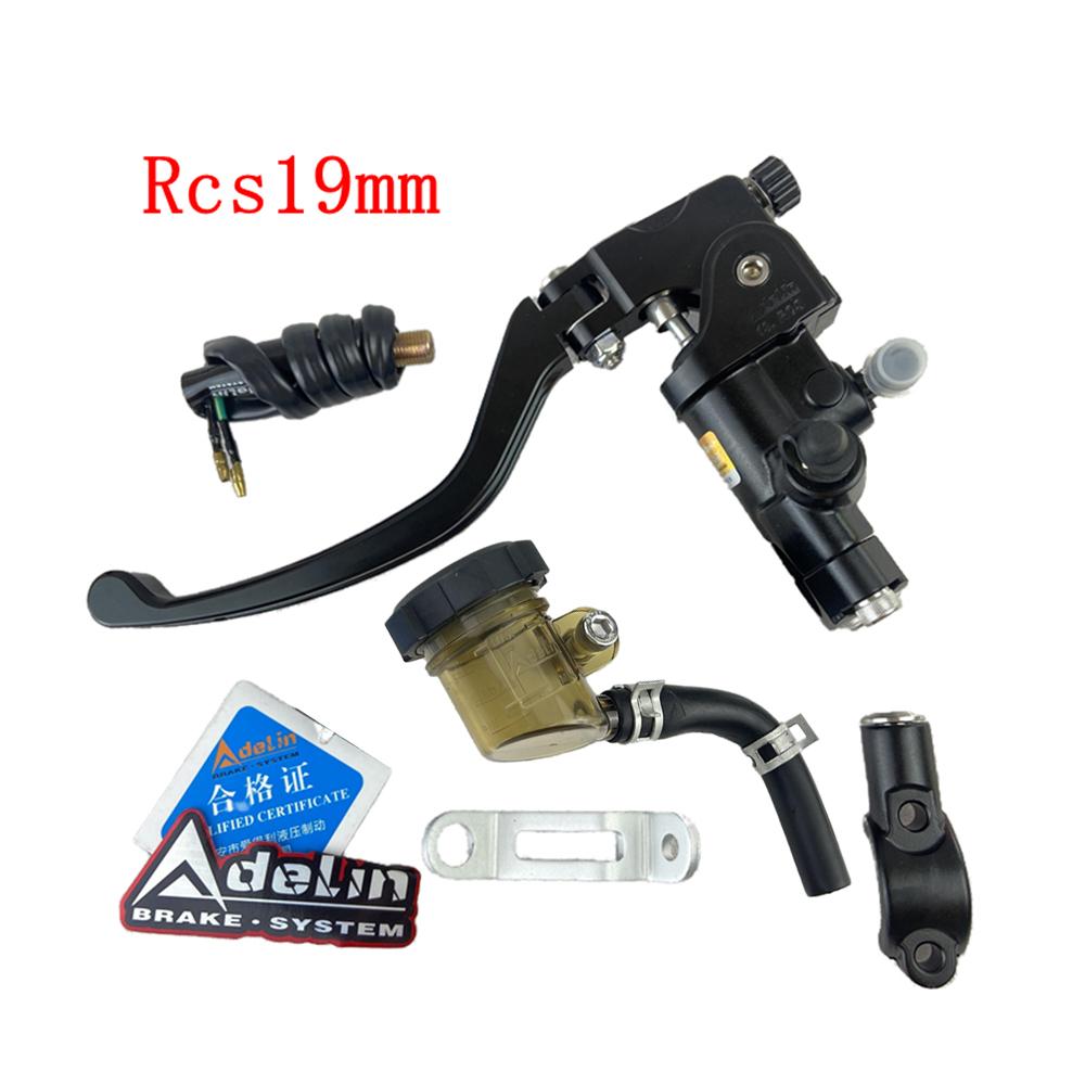 7/8 22mm Adelin 19 Rcs Motorcycle Brake Clutch Master Cylinder Hydraulic Pump handle For Honda Yamaha Kawasaki Black Left