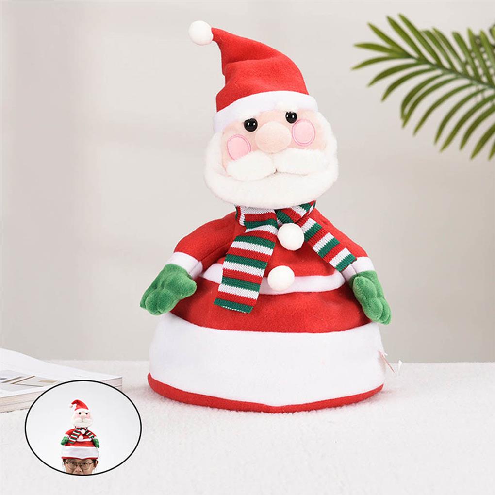 Xmas Doll Hat Cartoon Electric Outdoor Plush Toy Stuffed Animals Singing Dancing Hats Adults Christmas Gift New Party
